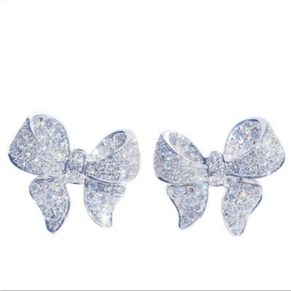 New pretty 925 silver diamond earrings - Picture 5 of 5